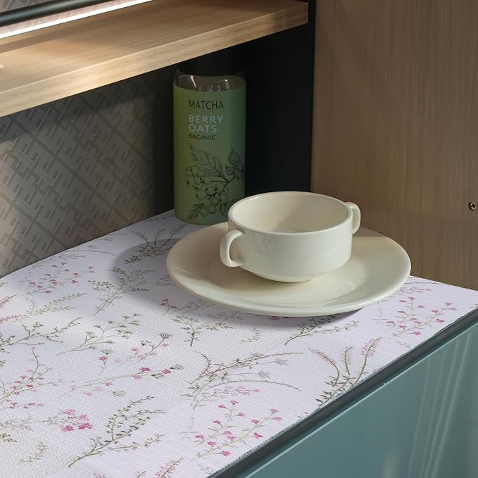 Floral Drawer and Shelf Liner for Cabinets, Non-Adhesive and Strong Non-Slip - Image 8