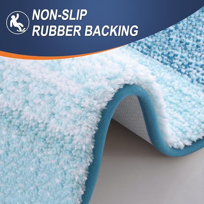OLANLY Bathroom Runner Rugs 47x20, Extra Soft Absorbent Microfiber Bath Rugs - Image 4