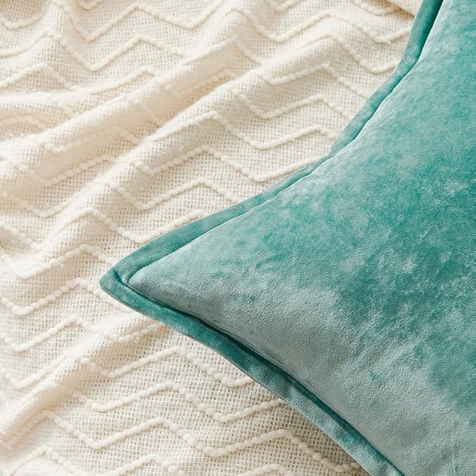 Luxurious Velvet Throw Pillow Covers 20x20 Set of 2 Decorative Pillow Covers - Image 6