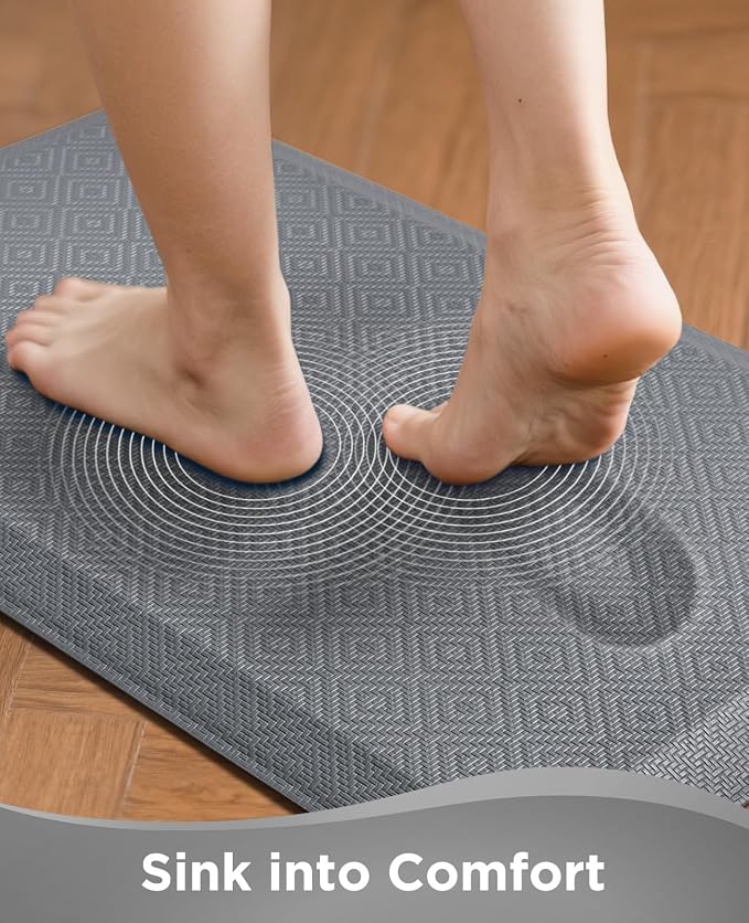 Ophanie Kitchen Mats for Floor, 3/4 inch Thick, 17x24 Anti Fatigue Cushioned Mat - Image 2