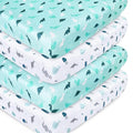 Crib Sheets for Boys or Girls 4-Pack, Fitted Crib Sheet 52'' x 28'' for by SpringspiritBedding