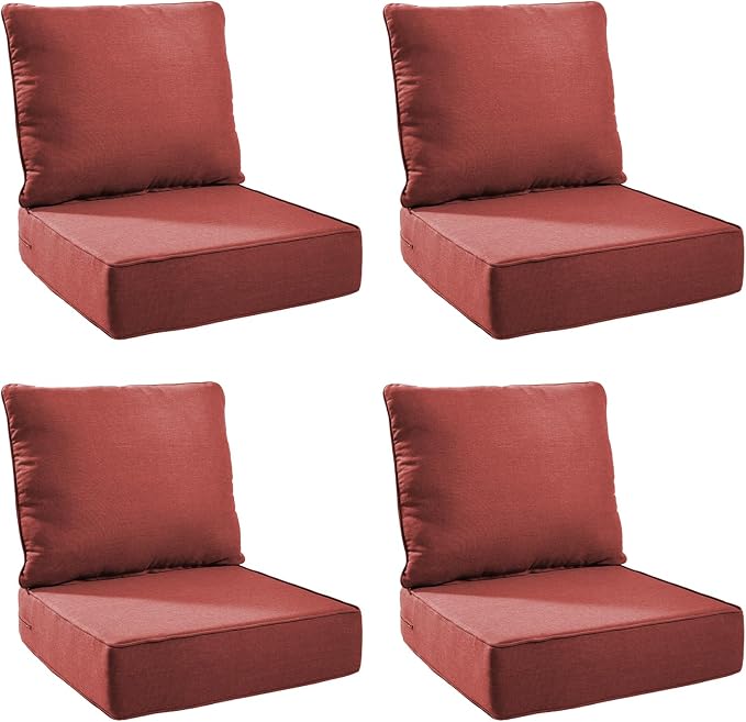 Outdoor Cushion Set for Furniture Patio Furniture, UV Resistant, Water Resistant by PLANNTONNEO