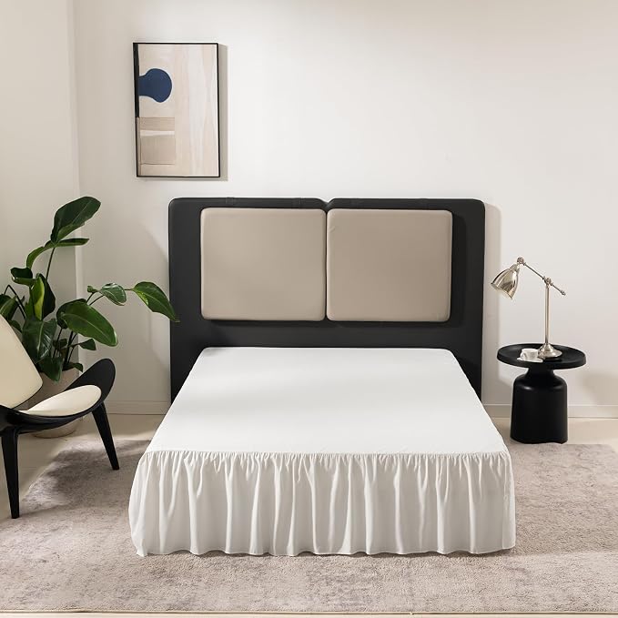 Ivory Bed Skirt Full Size Ruffled Bed Skirt by TSUTOMI