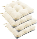 downluxe Indoor Chair Cushions for Dining Chairs, Tufted Overstuffed Textured by Downluxe
