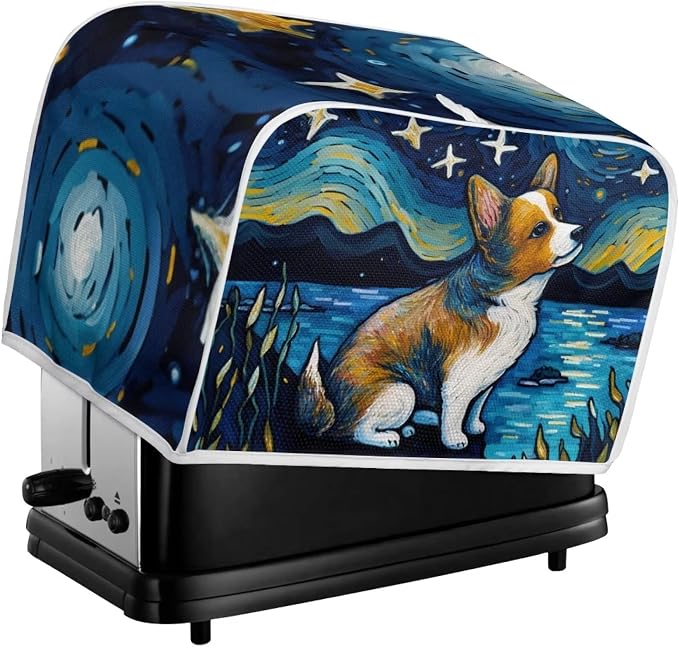 ZFRXIGN Corgi Toaster Cover, 2/4 Slice, Starry Night, Dust Cover - Image 5