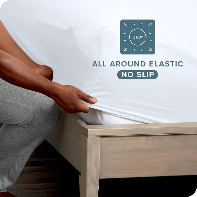 Bare Home 2-Pack Fitted Bottom Sheets Full XL - Image 3