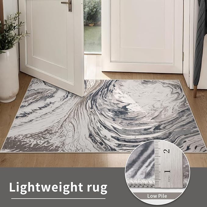 Ciicool Modern Abstract Area Rug 2x3 Washable Small Soft Entryway Rugs - Image 5