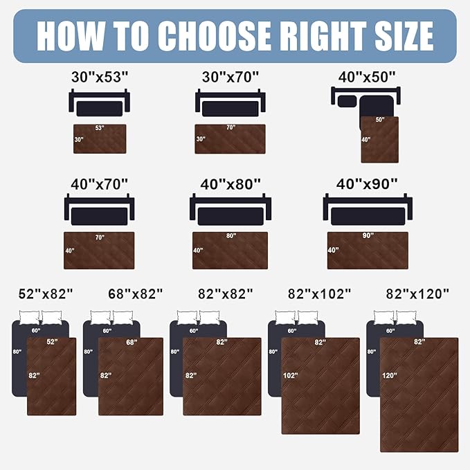 Smiry Waterproof Dog Bed Cover Blanket 68x82, Soft Reversible Pet Blanket - Image 6