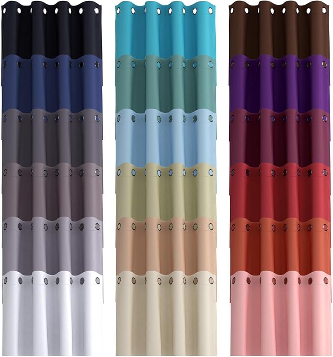 MIUCO Room Darkening Thermal Insulated Grommet Window Blackout Curtains by MIUCO