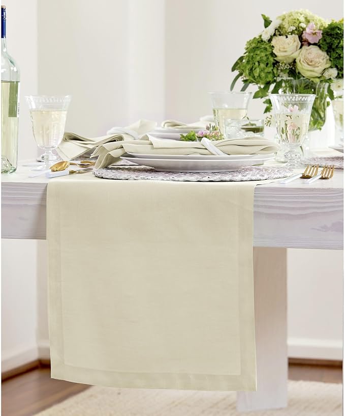 Solino Home Linen Birch Table Runner 132 Inches Long - Image 2