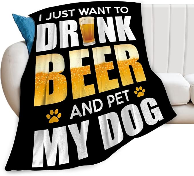 Funny Beer Throw Blanket by citari