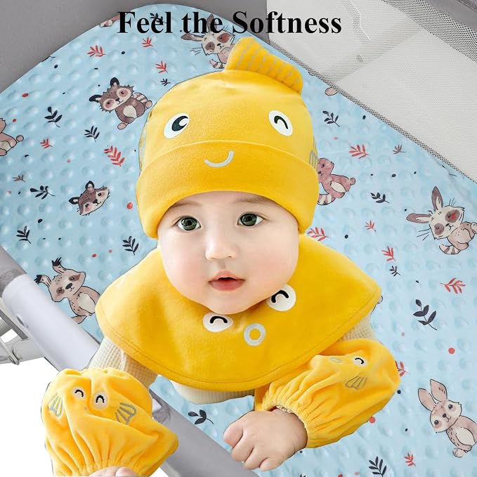 Dot Bassinet Sheet Set 2 Pack Stretch Fitted Cradle Sheets, Ultra Soft - Image 4