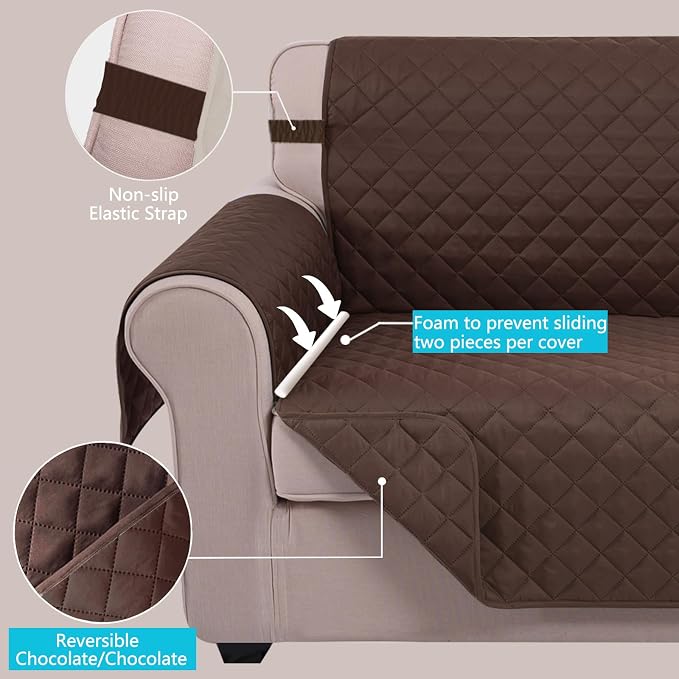 U-NICE HOME Recliner Chair Covers Reversible Chair Cover Pet Covers - Image 3