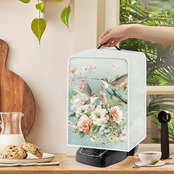 Coffee Maker Covers, Hummingbird Floral Coffee Machine Dust Covers - Image 3
