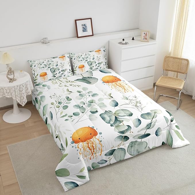 Erosebridal Kawaii Jellyfish Full Size Comforter Set - Image 4