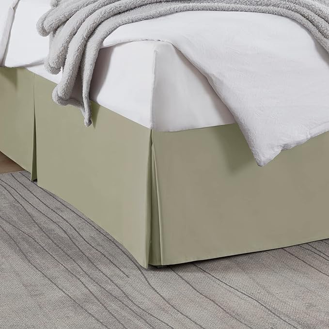 Nestl Green Twin Bed Skirt by Nestl