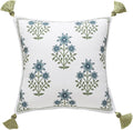 ISAENNE Design Fresh Linen Square Throw Pillow Covers 18"x18", French White by Isaennehomedecoration
