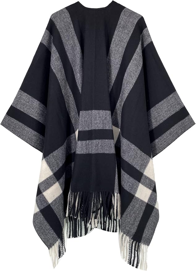 Breezy Lane Women's Shawl Wraps Warm Poncho Ruana Wrap Cardigan - Image 3