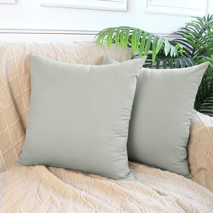 Thmyo 4-Pack 100% Cotton Comfortable Solid Decorative Throw Pillow Case Square - Image 2