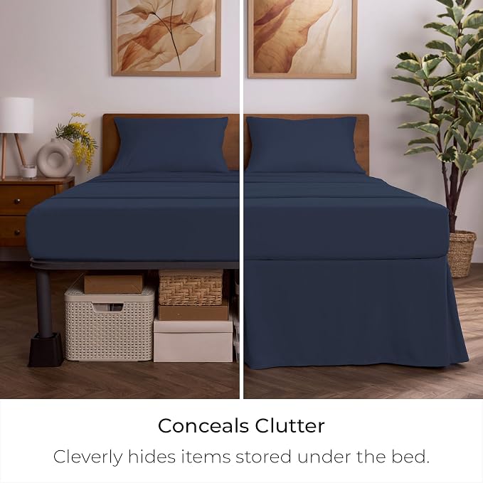 Mellanni Bed Skirt Cal King Size- Bed Skirting - Image 3