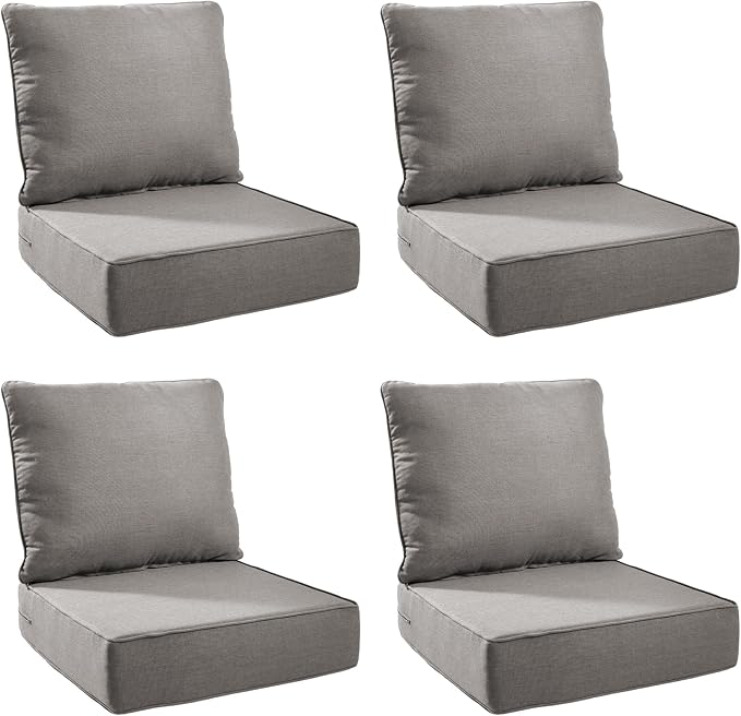 Outdoor Cushion Set for Furniture Patio Furniture, UV Resistant, Water Resistant by PLANNTONNEO