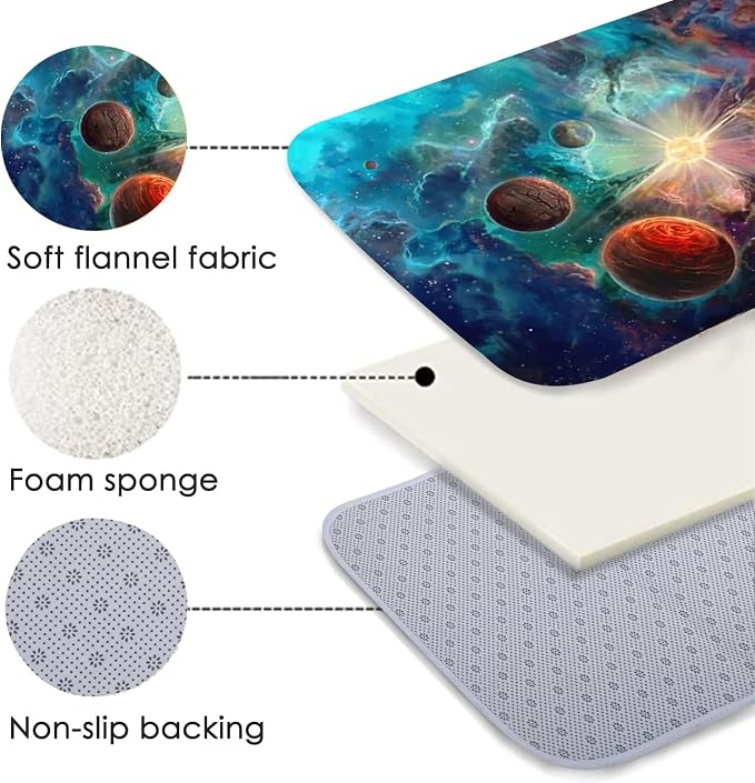 Space Rug for Boys Room 3x5 ft Universe Outer Space Rugs for Kids Bedroom Space - Image 3