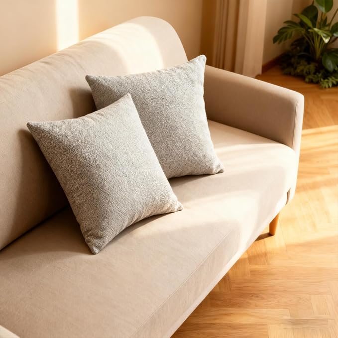 Throw Couch Pillow with Insert 18x18 Inches Set of 2 Square, Cute Modern Home - Image 3