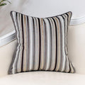 Yangest Grey Striped Throw Pillow Cover Multicolor Velvet Cushion Cover Modern by Yangest