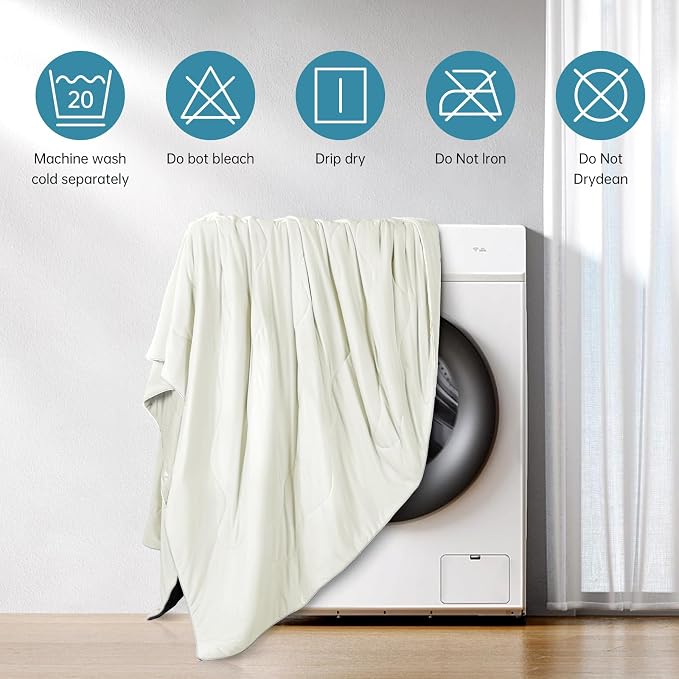 EASELAND Cooling Comforter King, Cold Touch Fabric Absorbs Body Heat, - Image 8