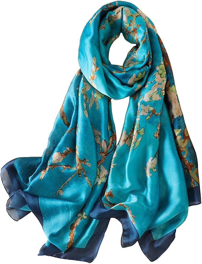 Fashion Scarves Scarf 100% Silk Feeling Scarf Silk Like Scarves Long by Myneiyi