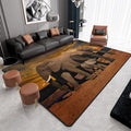 9CH African Elephant Sunset Area Rug, Non-Slip African Rugs by 9CH
