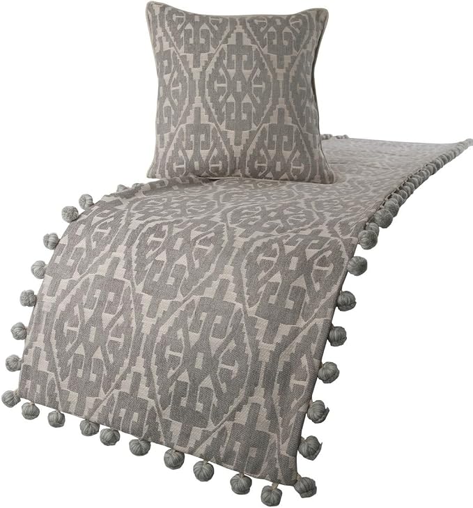The HomeCentric Grey Bed Runner, Full Size 68"x18" Decorative Bed Runner by TheHomeCentric