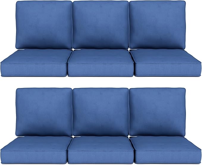 Outdoor Chair Cushions 23" x 24" x 4", Patio Deep Seat Replacement Cushions Set by Pugire
