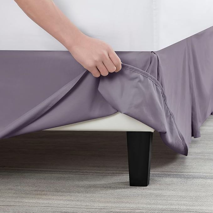 Nestl Grayish Purple Full XL Bed Skirt - Image 5