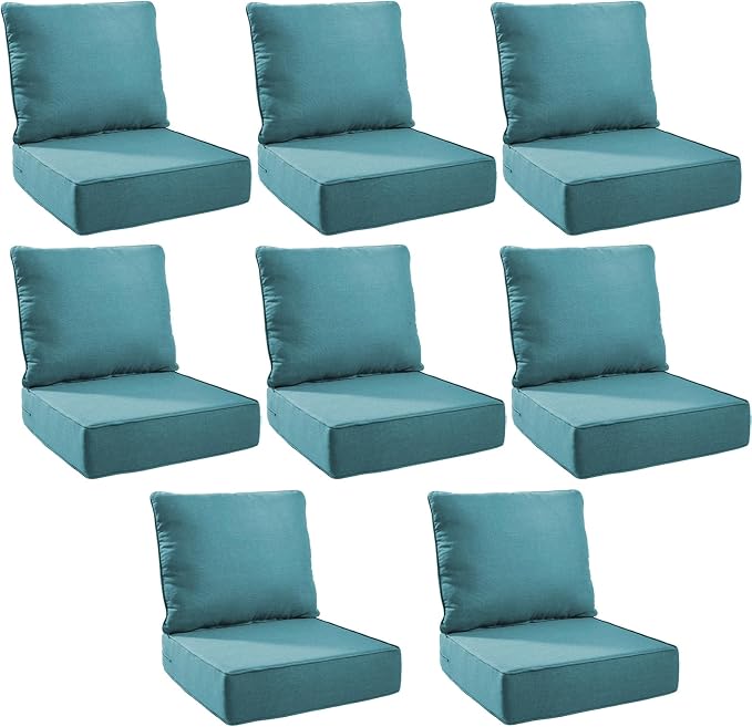 Outdoor Cushion Set for Furniture Patio Furniture, UV Resistant, Water Resistant by PLANNTONNEO