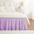 RIMELA Lilac Purple Bed Skirt Queen Size 15 Inch Drop Elastic Wrap Around Dust by RIMELABedSkirt