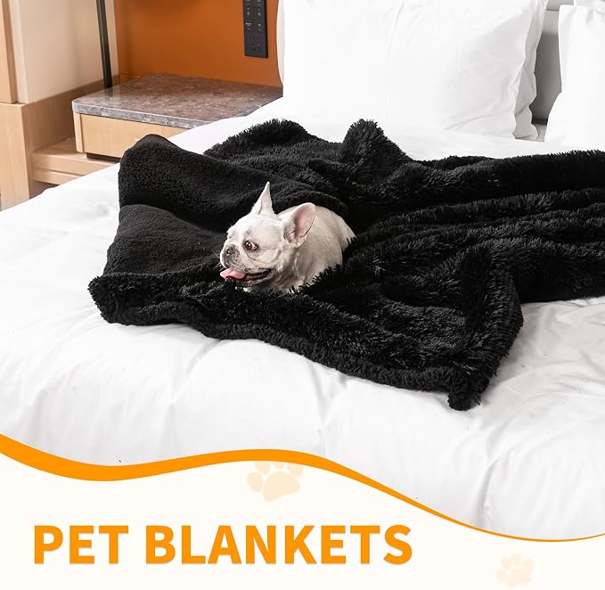 Black Calming Dog Blankets Waterproof Pet Blanket - Image 3