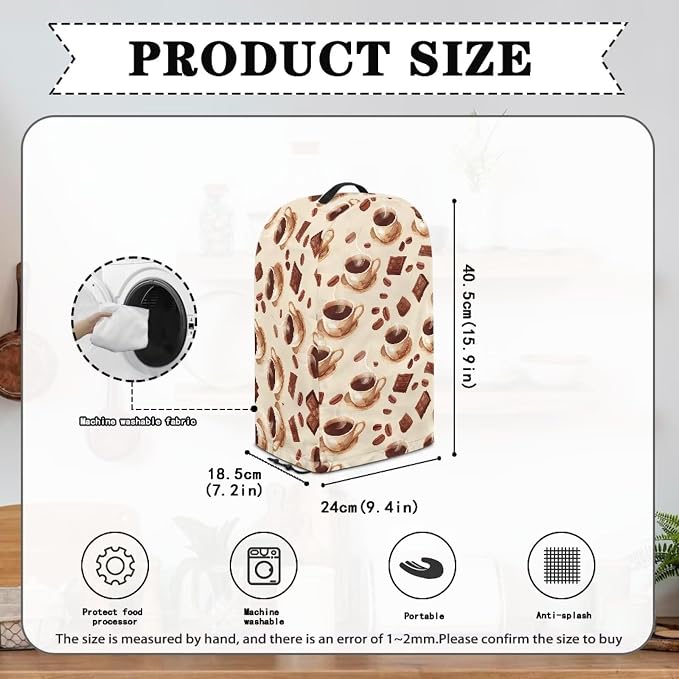Blender Dust Cover, Coffee Drink Pattern Stand Mixer Appliance Covers, Anti - Image 5