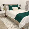 Bed Runner Set - 100% Pure Cotton 800 Thread Count - Luxury 1 Pinch Pleated Bed by Unknown