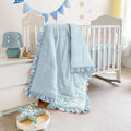 Wowelife Baby Crib Bedding Set for Girls, 3 Piece Boho Crib Comforter Set Ruffle by WOWELIFE