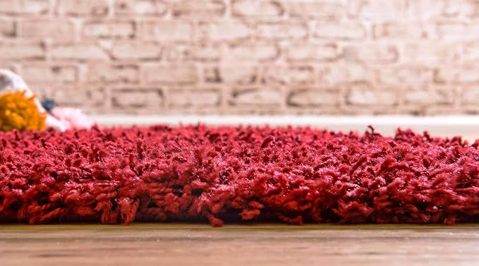 Unique Loom Solid Shag Collection Area Rug - Image 3