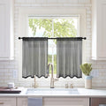 MIULEE 2 Panels Kitchen Tiers Half Window Sheer Halloween Curtains-Rod Pocket by MIULEE