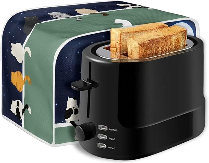 Galaxy Print Oven Protector, Moon Cat 4 Slice Toaster Cover, Anti Dust - Image 7