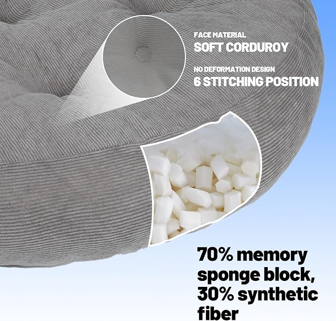 Meditation Floor Pillow Set of 2, Round Large Pillows Seating - Image 4