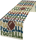 Retro Groovy Football Table Runner Sport Game Days Seasonal Table Runner Soccer by moderw