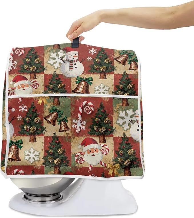Christmas Stand Mixer Cover 6-8Qt Retro Mixer Cover Washable Anti-Stain - Image 6