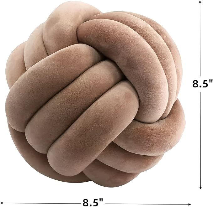 Knot Ball Pillows, Round Throw Pillow Cushion Home Decoration Soft Plush Pillow - Image 2
