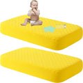 NTBAY 2 Pack Waterproof Mini Crib Mattress Protector, Quilted 24"x38" Fitted by NTBAY