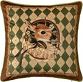 Grandmillennial Checkered Pillow Cover, Velvet Euro Sham Covers Decorative by Unknown