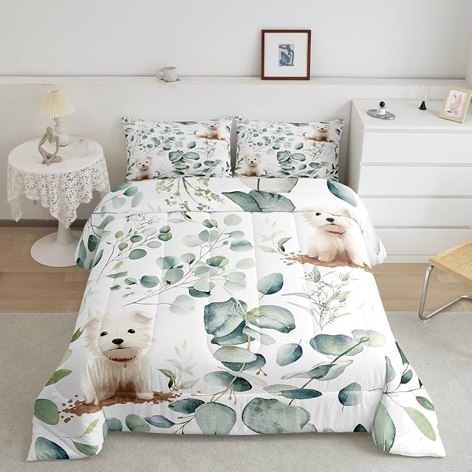 Erosebridal Cute Dog King Comforter Set - Image 2